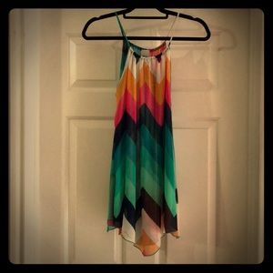 Never worn Hemline multi-colored tank top